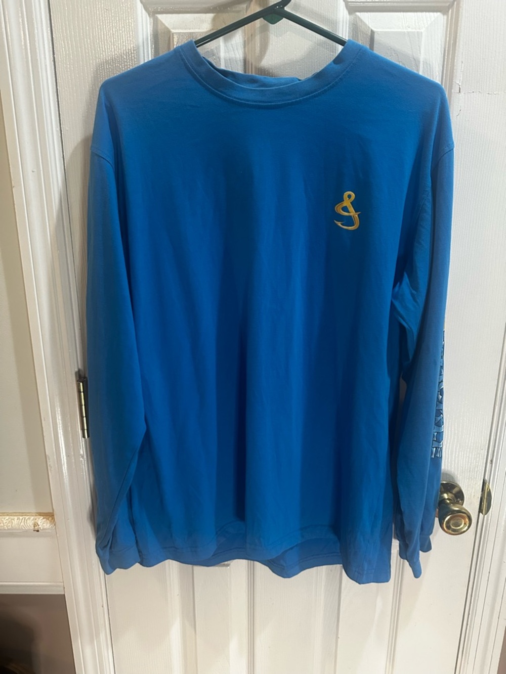 Hook & Tackle Men’s Blue‎ Long Sleeve T-shirt Sun Protection Solar System L